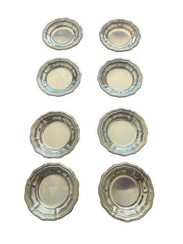 bossi - Plat (8) - metal argenté, Antiquités & Art