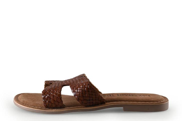 Lazamani Slippers in maat 42 Bruin, Kleding | Dames, Schoenen, Bruin, Zo goed als nieuw, Slippers, Verzenden