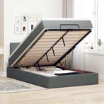 vidaXL Bed poef met matras en LEDs 120x200 cm stof, Verzenden, Nieuw