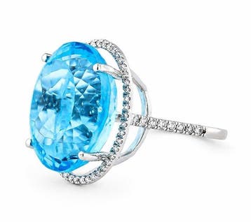 Zonder minimumprijs - Ring - 14 karaat Witgoud - 29.01ct., Handtassen en Accessoires, Ringen, Nieuw