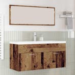 vidaXL Badkamerkast met opslag Oudhout 100 x 38,5 x 46 cm, Verzenden, Nieuw