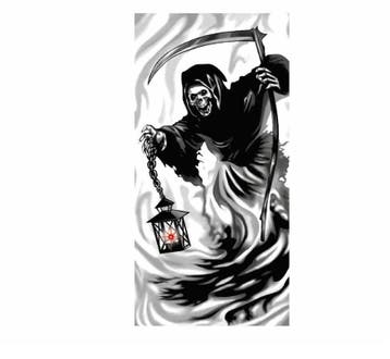 Halloween Decoratie Magere Hein 75x150cm, Verzenden