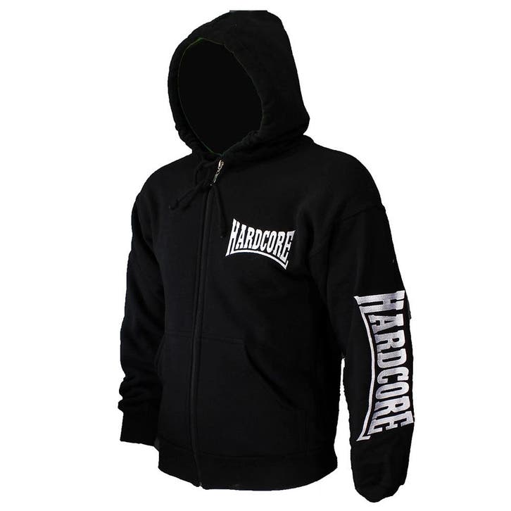 Hardcore Geborduurd Logo Vest Hoodie met Rits en Capuchon -, Kleding | Heren, Truien en Vesten