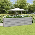 vidaXL Plantenbak Lichtgrijs 290 x 50 x 75 cm Gegevens staal, Verzenden, Nieuw