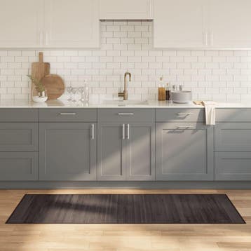 vidaXL Vloerkleed rechthoekig 70x200 cm bamboe donkerbruin, Verzenden, Nieuw