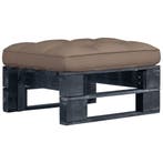 vidaXL Tuinhocker pallet zwart geïmpregneerd grenenhout, Tuin en Terras, Verzenden, Nieuw
