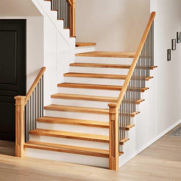 vidaXL Traptreden 2 st 120x30x2 cm massief eikenhout, Bricolage & Construction, Échelles & Escaliers, Verzenden