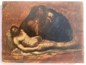 Scuola emiliana (XVII) - Pietà, Antiek en Kunst