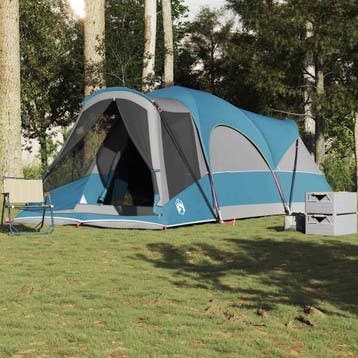 vidaXL Tunneltent voor gezin 8-persoons waterdicht blauw, Verzenden