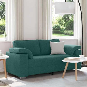 vidaXL Loveseat Donkergroen 180 cm Stof, Huis en Inrichting, Zetels | Zetels, Verzenden, Nieuw