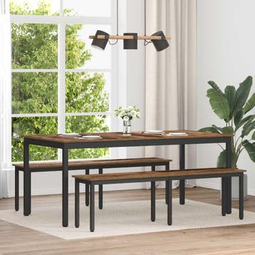 vidaXL Bank Oudhout 160 x 35 x 45 cm Bewerkt hout, Verzenden