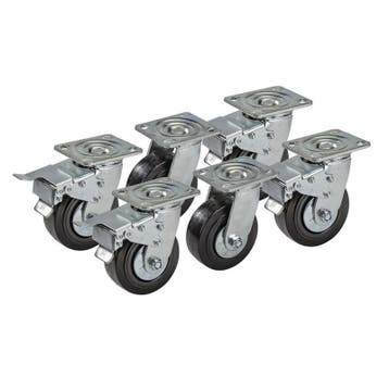 Set van 6 wielen voor de 2740 werkbankserie, Doe-het-zelf en Bouw, Ophalen of Verzenden, Nieuw