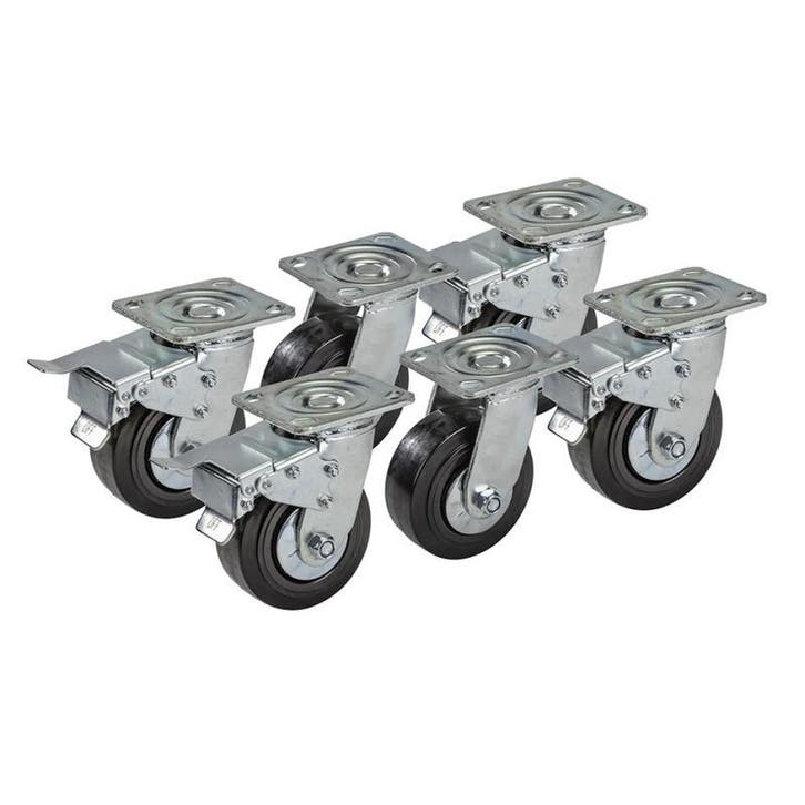 Set van 6 wielen voor de 2740 werkbankserie, Bricolage & Construction, Établis, Enlèvement ou Envoi
