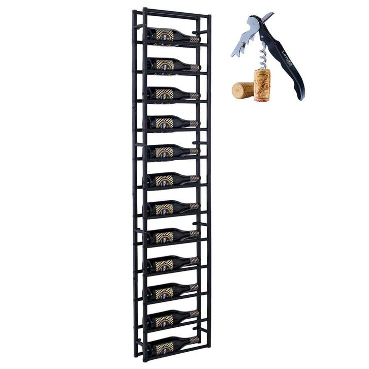 Lendo Online Wijnrek Wand Verticaal 12 Flessen Zwart Staal, Maison & Meubles, Accessoires pour la Maison | Porte-bouteilles, Envoi