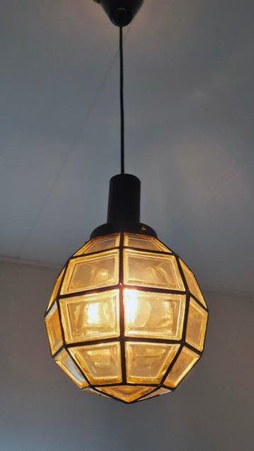 Limburg Glashütte - Gekooide hanglamp - Glas-in-lood