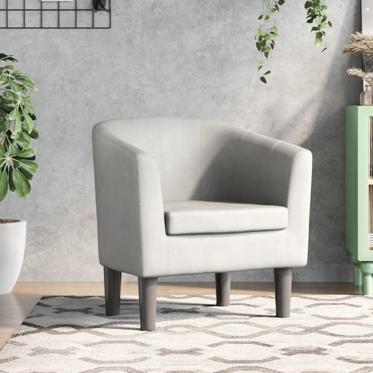 vidaXL Kuipstoel kunstleer wit, Huis en Inrichting, Fauteuils, Nieuw, Verzenden