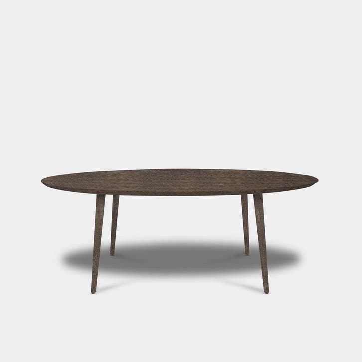 Tafel Ovaal Eikenhout  Konisch  140x90, Huis en Inrichting, Tafels | Eettafels