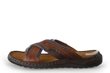 Nelson Slippers in maat 42 Bruin, Kleding | Heren, Slippers, Bruin, Verzenden, Zo goed als nieuw