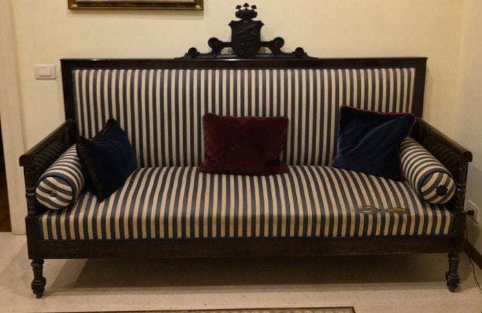 Sofa - hard hout - Bank in Empire-stijl - Hoogte: 112 cm, Antiek en Kunst, Antiek | Overige Antiek