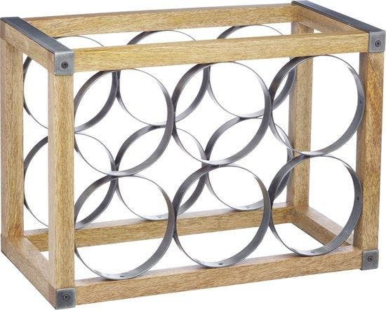 2dekans | Kitchencraft Wijnrek Industrial Kitchen 34 X 17,5, Huis en Inrichting, Woonaccessoires | Wijnrekken, Ophalen of Verzenden
