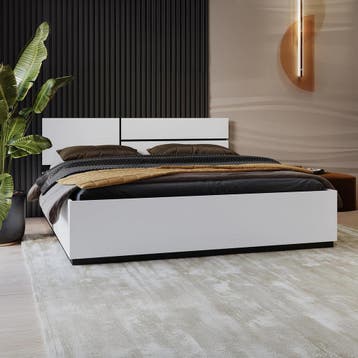 Houten Bed Crotone - Wit - Bedframe 180 x 200, Huis en Inrichting, Slaapkamer | Bedden, Verzenden, Nieuw