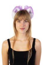 Haarband Furry Oortjes Paars Wit Kat Poes Vos Diadeem Dons D, Ophalen of Verzenden