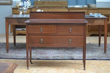 Credenza - Mahonie, Metaal - Mobiele toilet/console, Antiek en Kunst