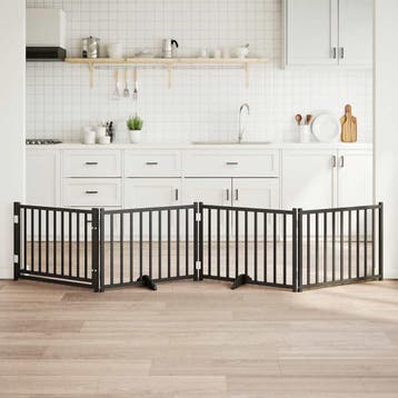 vidaXL Hondenhek inklapbaar 4 panelen 320 cm massief, Verzenden, Nieuw