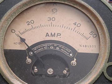 Werkgereedschap - Antieke CGS-amperemeter