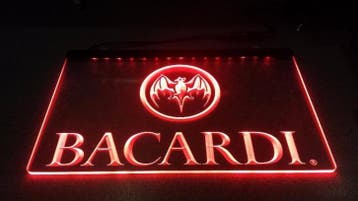 Bacardi neon bord lamp LED verlichting reclame lichtbak XL *, Huis en Inrichting, Verzenden, Nieuw