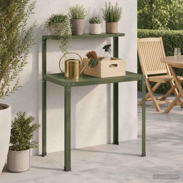 vidaXL Planttafel 100 x 50 x 104 cm Gepoedercoat staal, Tuin en Terras, Hand-tuingereedschap, Verzenden, Nieuw