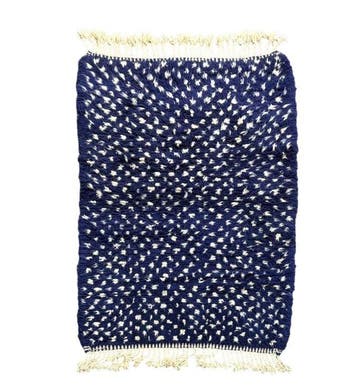 Tapis berbère marocain – 100% laine – fait main – bleu, Nieuw