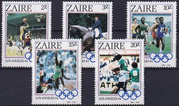 Zaire - 1984 - Olympische spelen - Postfris, Postzegels en Munten, Postzegels | Thematische zegels, Verzenden, Postfris, Sport