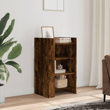 vidaXL Dressoir 45x35x75 cm bewerkt hout gerookt eiken, Verzenden, Nieuw