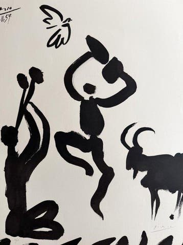 Pablo Picasso (1881-1973) - Danseur et musicien (hand, Antiquités & Art