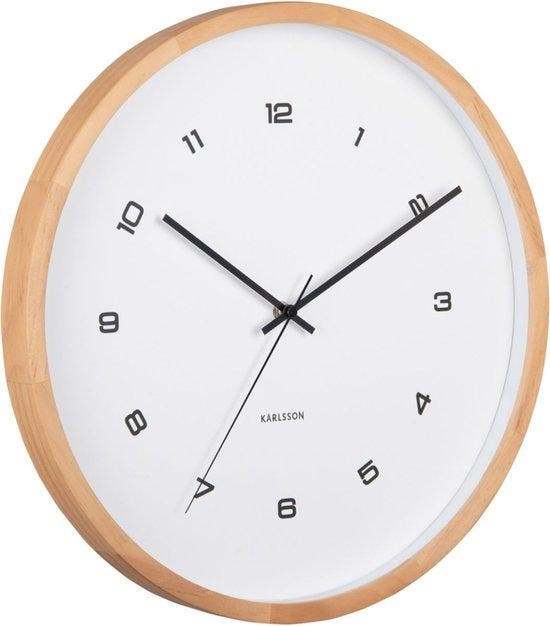 2dekans | Karlsson Wandklok Modesta - Wit - 5.5x41.6x41.6cm, Maison & Meubles, Accessoires pour la Maison | Horloges, Enlèvement ou Envoi