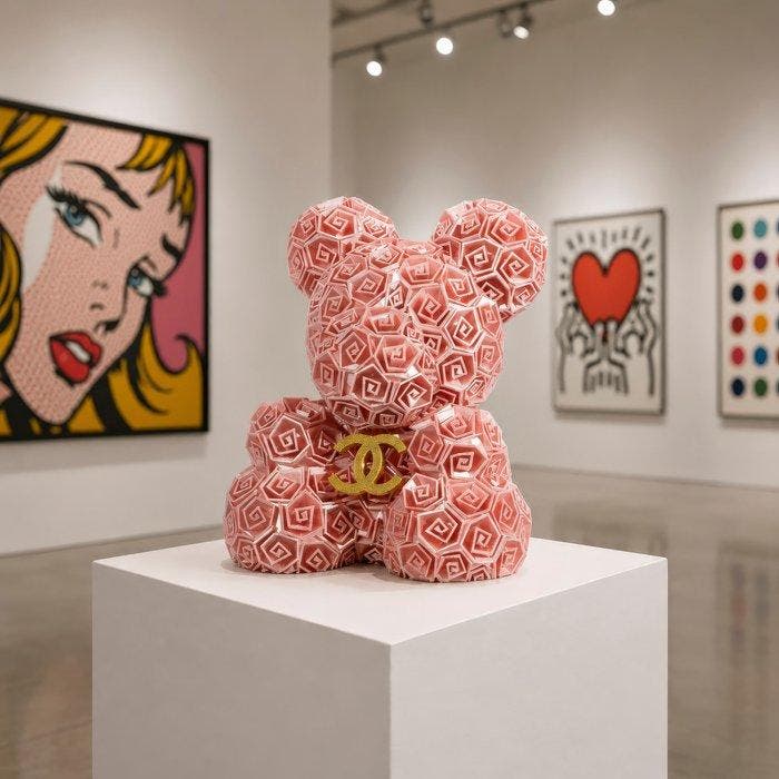 Andy Pop (XX-XXI) - Teddy Diamond Rose Champagne - 1/45 pcs, Antiquités & Art, Art | Objets design
