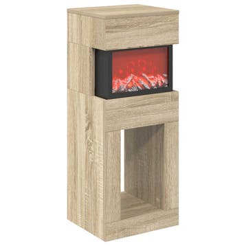 vidaXL Elektrische haard Sonoma 35 x 30 x 86 cm Bewerkt hout, Verzenden, Nieuw