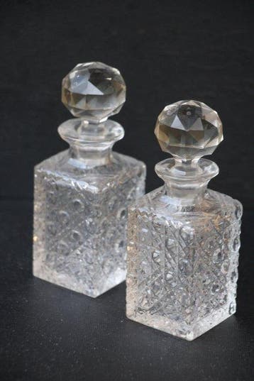 Parfumfles (2) - Glas - essence of parfum flesjes