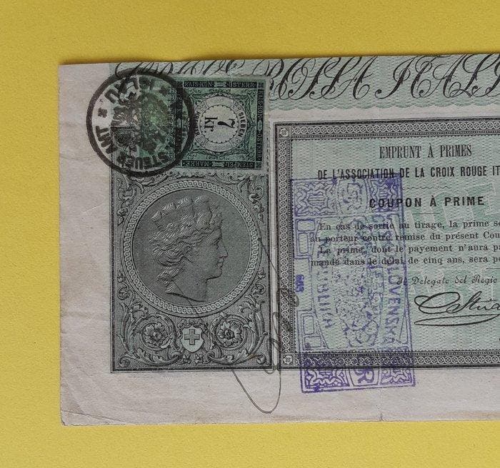 Themacollectie - Italië Loterijticket 1918 Rode Kruis, Antiek en Kunst, Antiek | Speelgoed