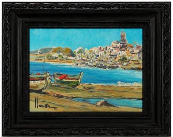 Llorán () - Mediterranean Harbour with Fishing Boats