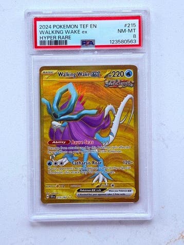 Pokémon - 1 Graded card - Walking Wake 215/162 Foil, Full, Nieuw