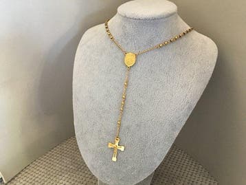 AJS Rozenkrans Hart van Maria Medaillon Jezus Kruis Croix