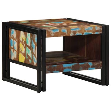 vidaXL Salontafel 50x50x38 cm massief gerecycled hout, Verzenden