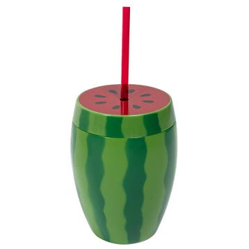 Beker Met Rietje Watermeloen, Verzenden
