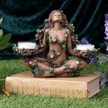sculptuur, Balance of Nature Tree Spirit Tealight Holder –, Antiquités & Art
