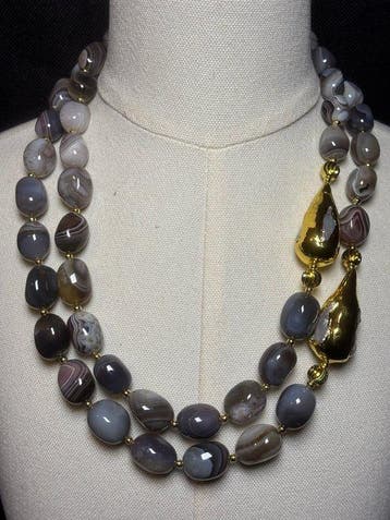 Ander - AAA-klasse Botswana-agaatketting - Halsketting