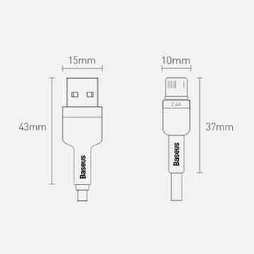 USB Oplaadkabel voor iPhone Lightning - 2 Meter - Gevlochten, Télécoms, Téléphonie mobile | Chargeurs pour téléphone, Verzenden