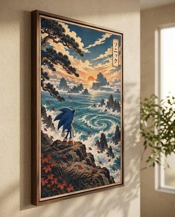 MEDSAN - Sonic the Hedgehog at the Whirlpool () -, Antiek en Kunst