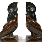 Jean de La Fontinelle - sculptuur, Twee Art deco bronzen